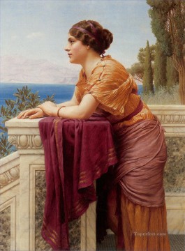 ベルヴェデーレ新古典主義の女性ジョン・ウィリアム・ゴッドワード Oil Paintings